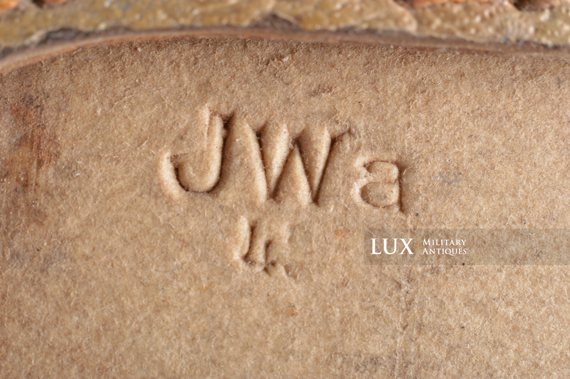 Porte pelle allemand fin de guerre en carton pressé jaune sable, « jWa 4 » - photo 9