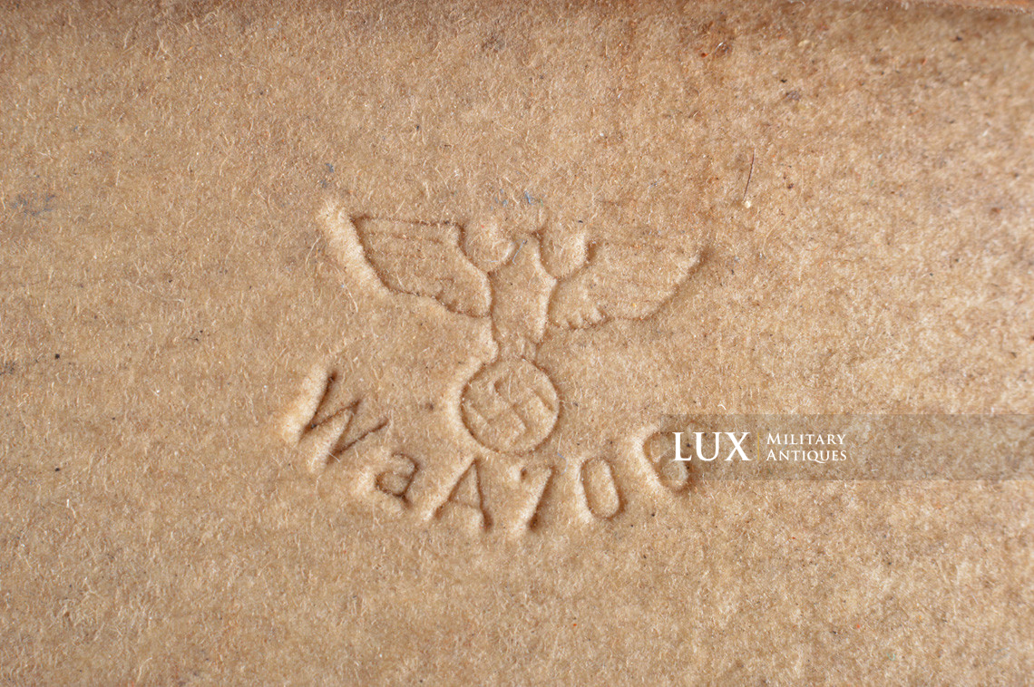 Porte pelle allemand fin de guerre en carton pressé jaune sable, « jWa 4 » - photo 10