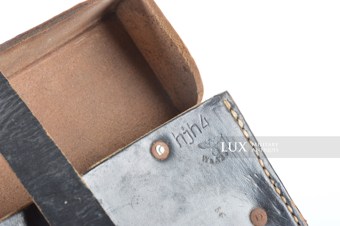 MG34/42 gunner's belt pouch in black leather, « hjh4 » - photo 8