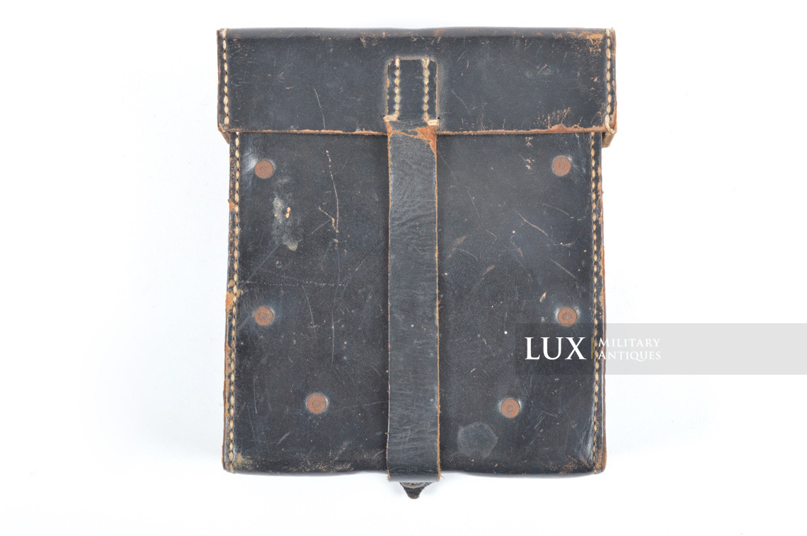 MG34/42 gunner's belt pouch in black leather, « hjh4 » - photo 4