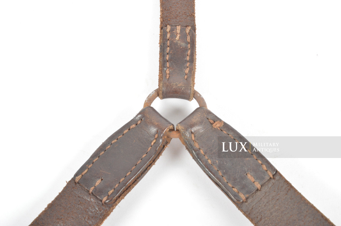 Brelage Luftwaffe précoce en cuir brun chocolat, « LBA / Flak Reg. » - photo 9