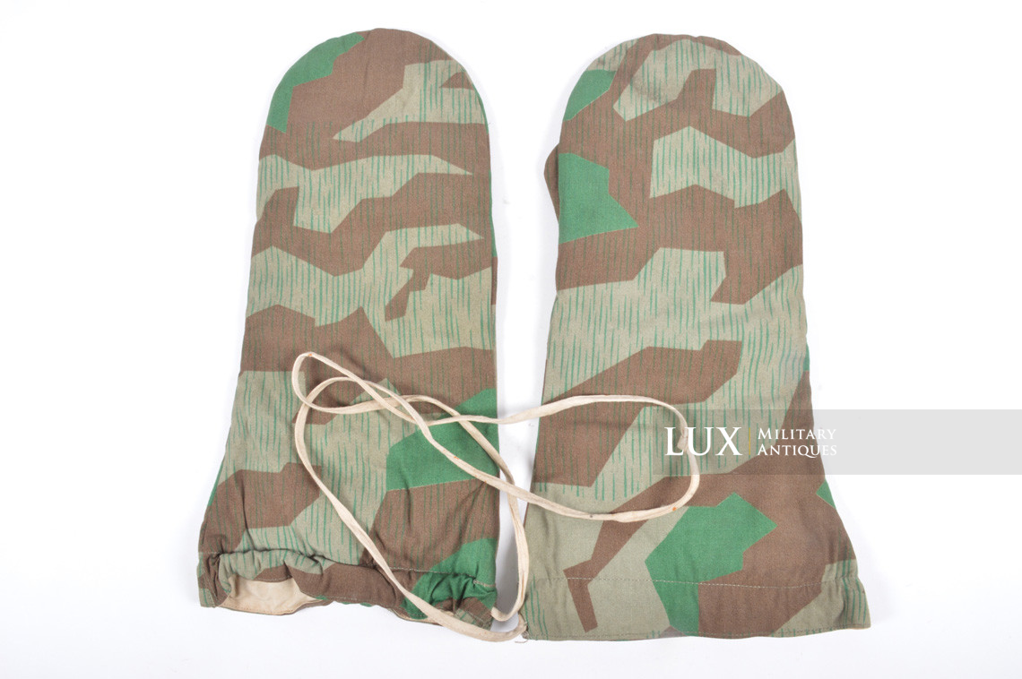 Unissued German Heer / Luftwaffe splinter pattern camouflage reversible to white winter gloves, « RBNr » - photo 8