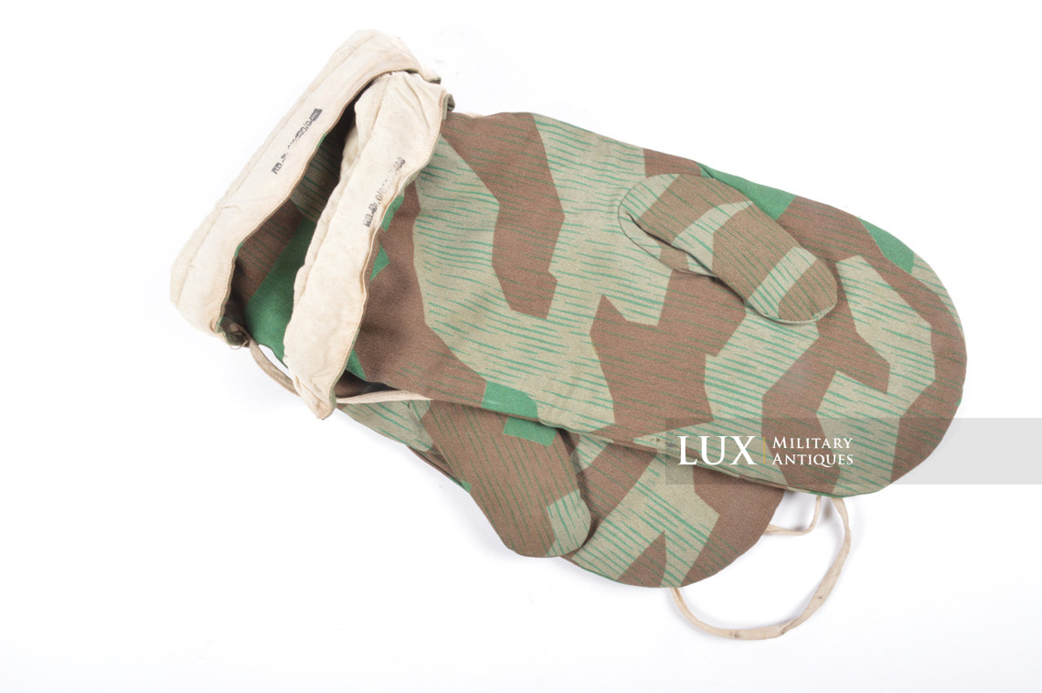 Unissued German Heer / Luftwaffe splinter pattern camouflage reversible to white winter gloves, « RBNr » - photo 9
