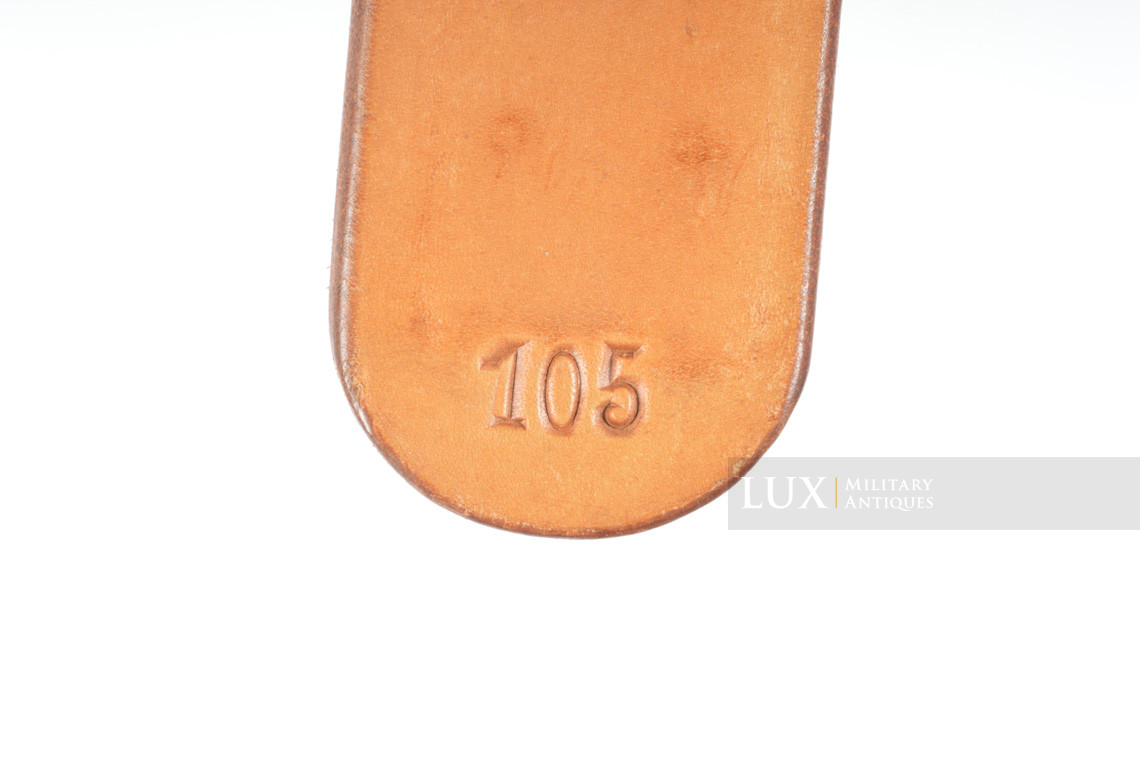 Unissued early German leather belt in natural brown leather, « 1939 » - photo 14