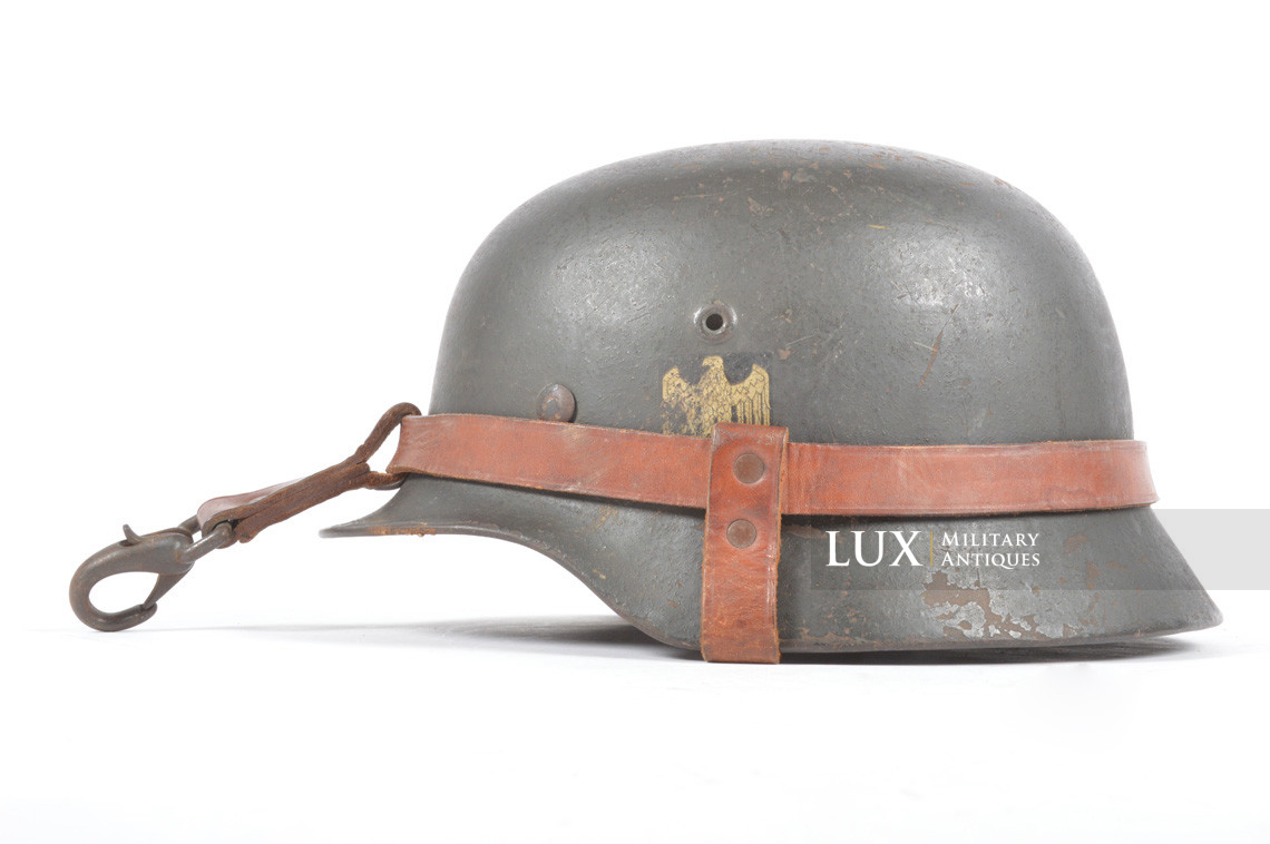 Système de transport du casque allemand en cuir, nominatif « Lt. » - photo 4