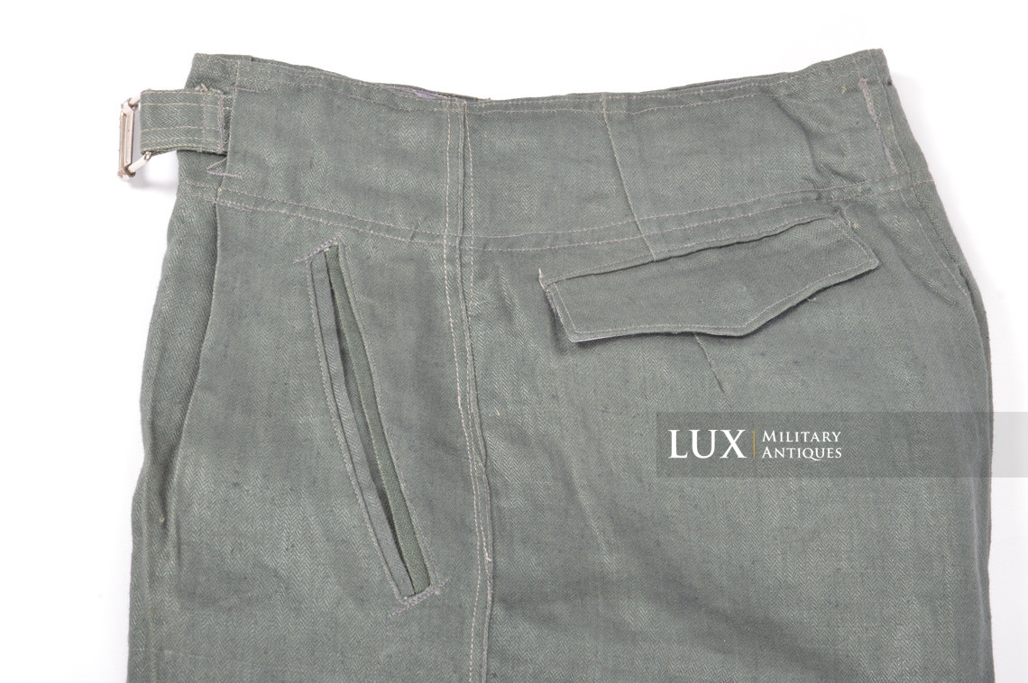 Unissued Luftwaffe HBT EM's combat service trousers, « RBNr » - photo 7