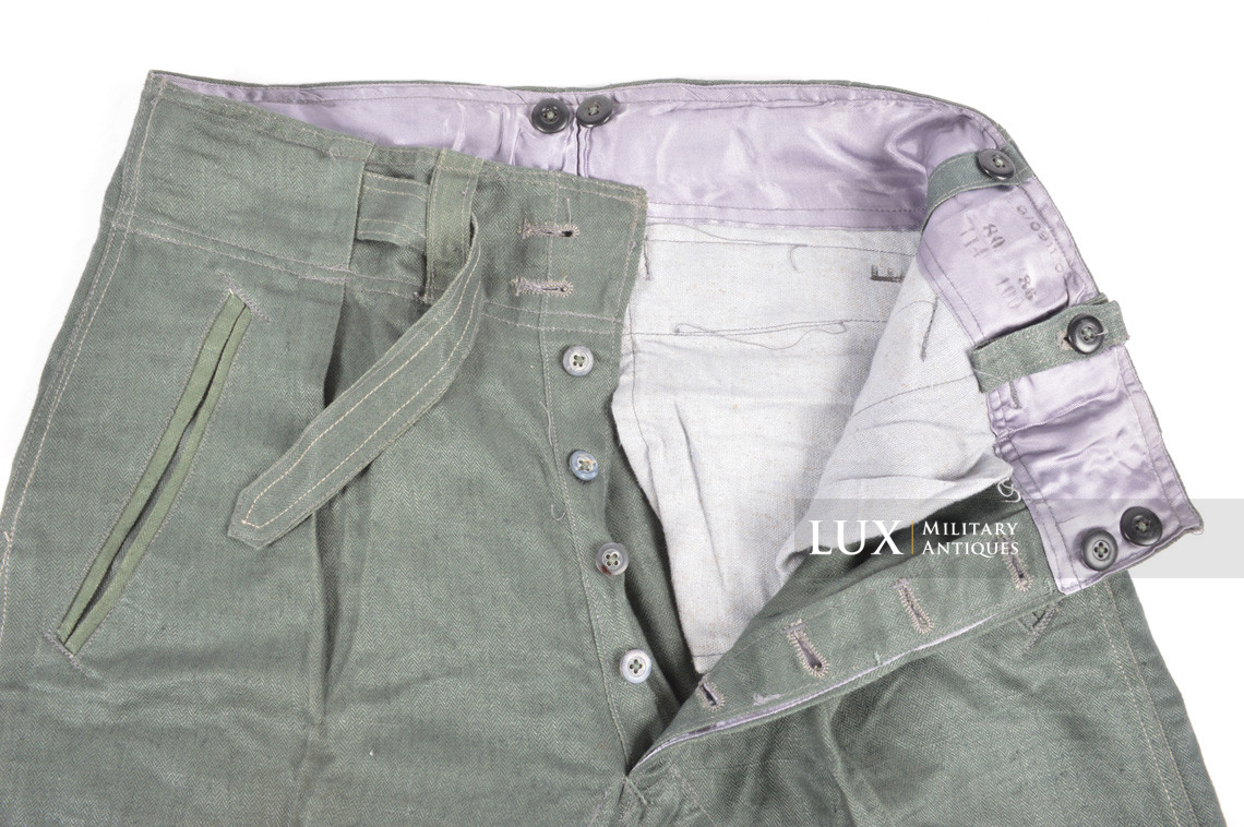 Unissued Luftwaffe HBT EM's combat service trousers, « RBNr » - photo 23