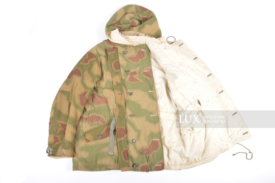 German Heer / Luftwaffe tan / water pattern reversible to white winter camouflage parka, « RBNr » - photo 20