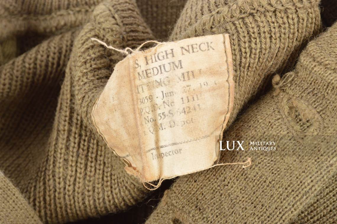 US Army classic winter high-neck sweater , « 5-button » - photo 8
