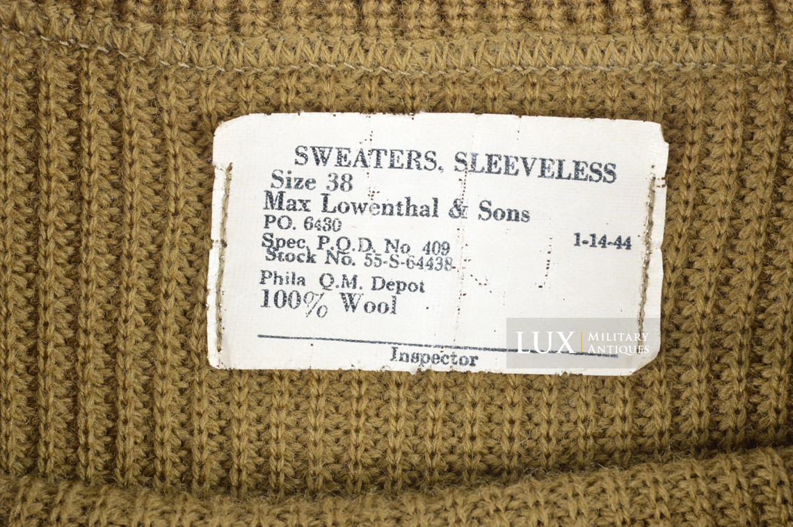 US Army sleeveless sweater, « 1944 » - photo 7
