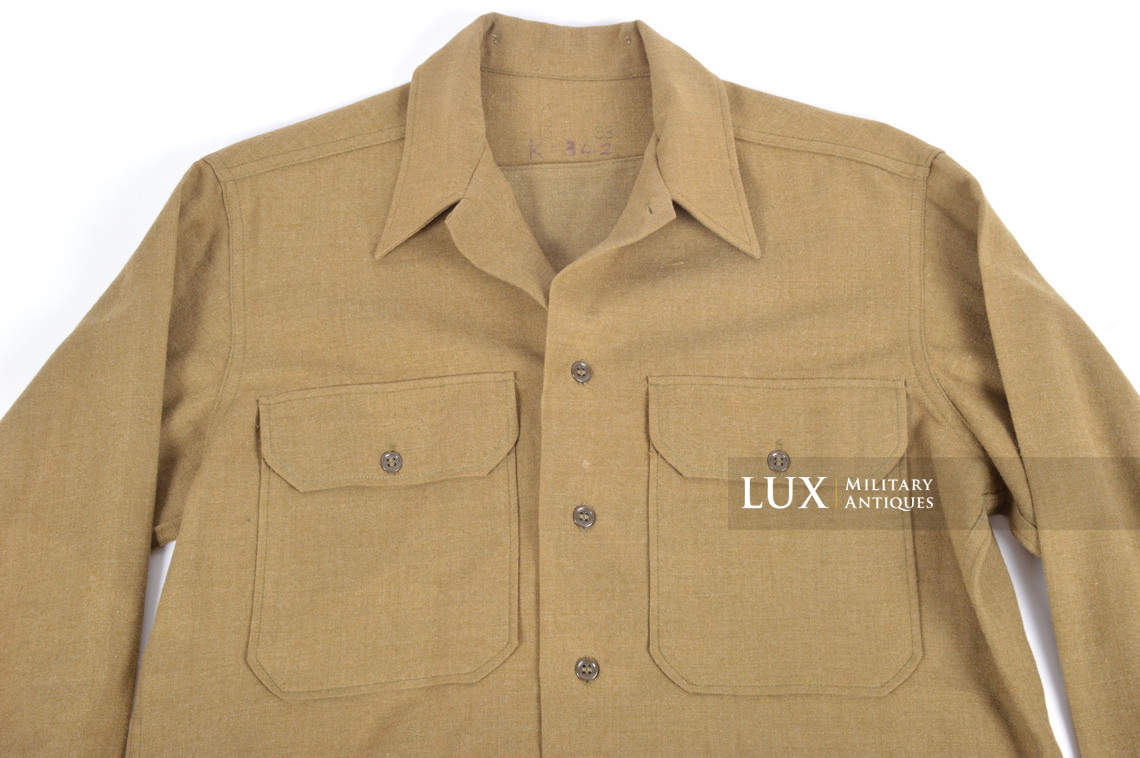 Chemise en laine moutarde combat US Army - photo 8