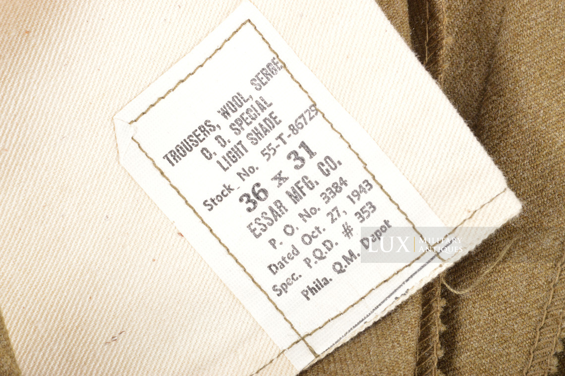Pantalon US ARMY en laine moutarde, état neuf, « 1943 » - photo 18