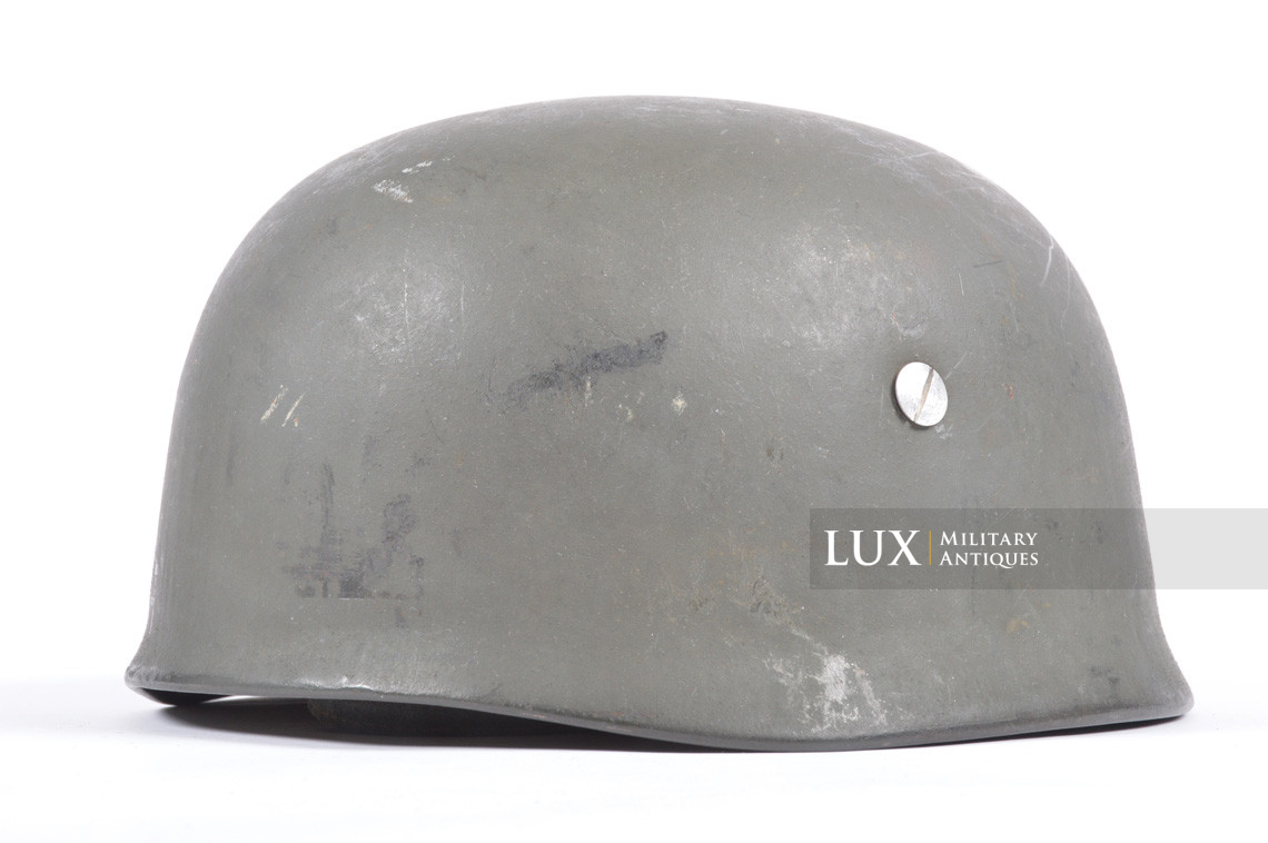 Casque M38 de parachutiste allemand fin de guerre, état neuf, « ckl68 » - photo 7