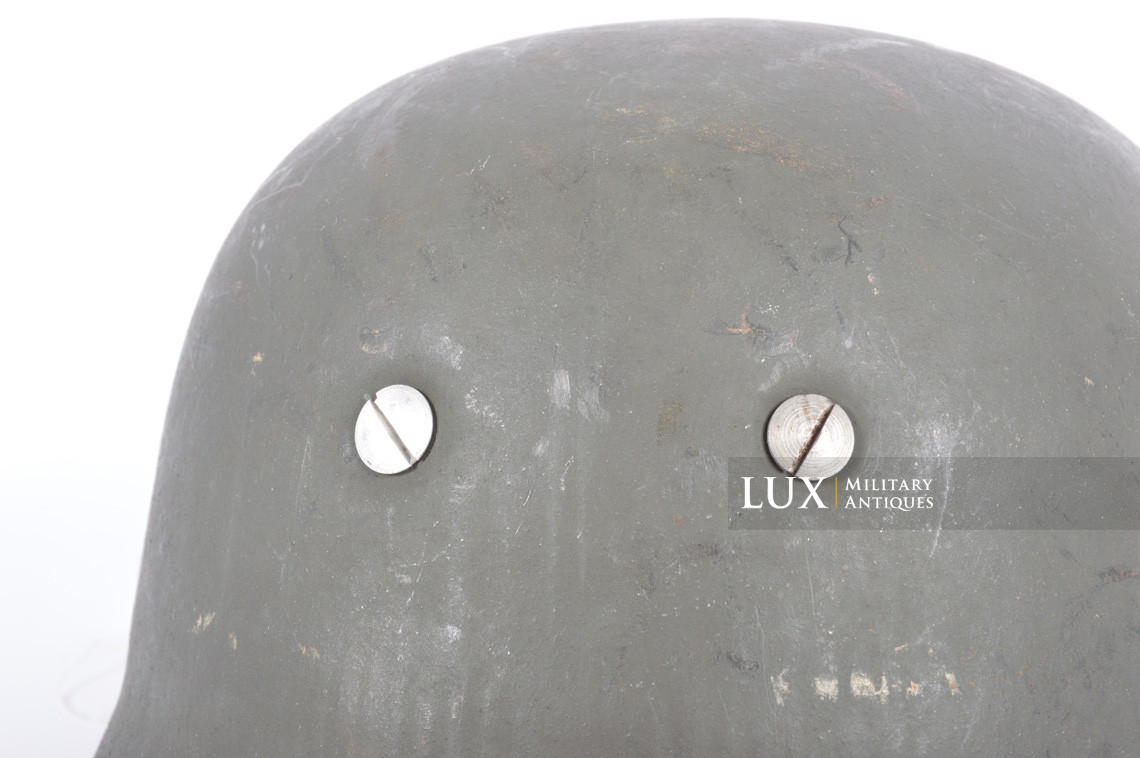 Casque M38 de parachutiste allemand fin de guerre, état neuf, « ckl68 » - photo 21