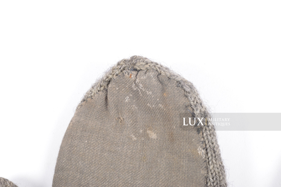 Rare moufles réglementaires allemandes en laine, « renforcées » - photo 7