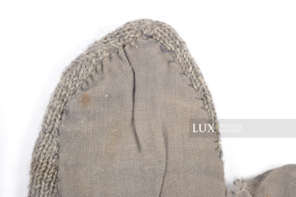 Rare moufles réglementaires allemandes en laine, « renforcées » - photo 8