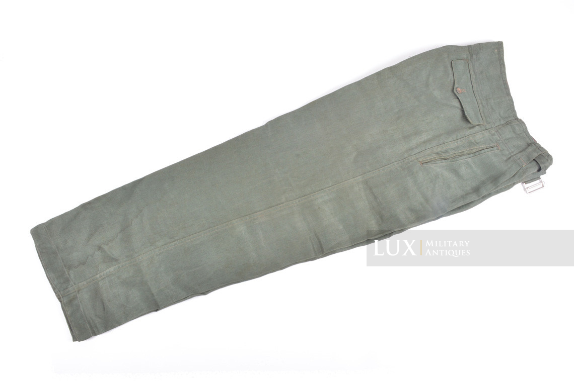 Unissued Luftwaffe HBT EM's combat service trousers, « RBNr » - photo 9