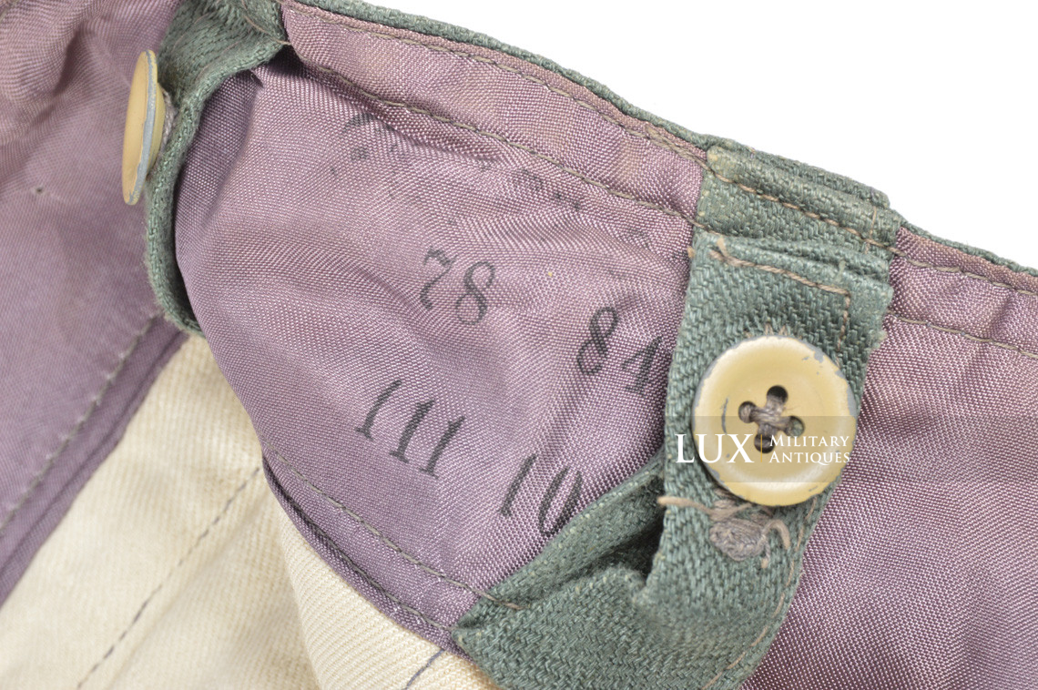 Unissued Luftwaffe HBT EM's combat service trousers, « RBNr » - photo 18