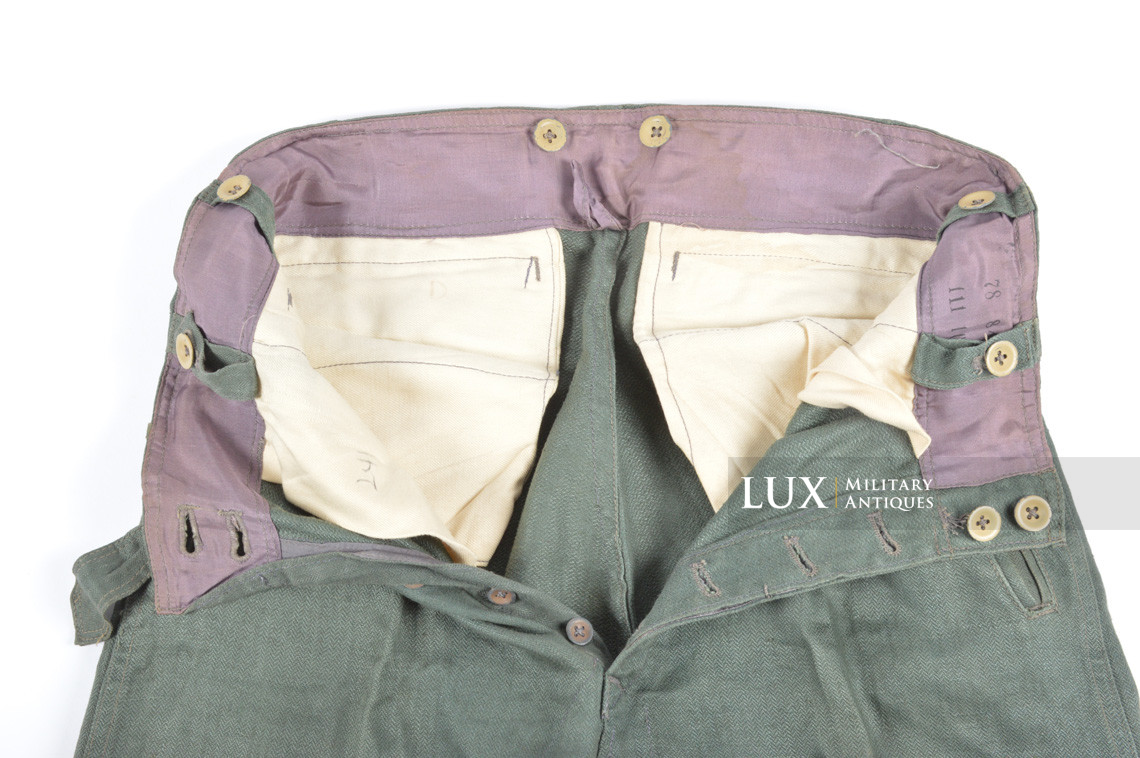 Unissued Luftwaffe HBT EM's combat service trousers, « RBNr » - photo 19