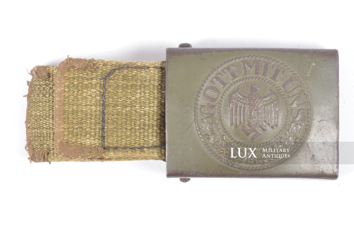 Early DAK Wehrmacht tropical EM combat belt and buckle set, « GB 1941 » - photo 7