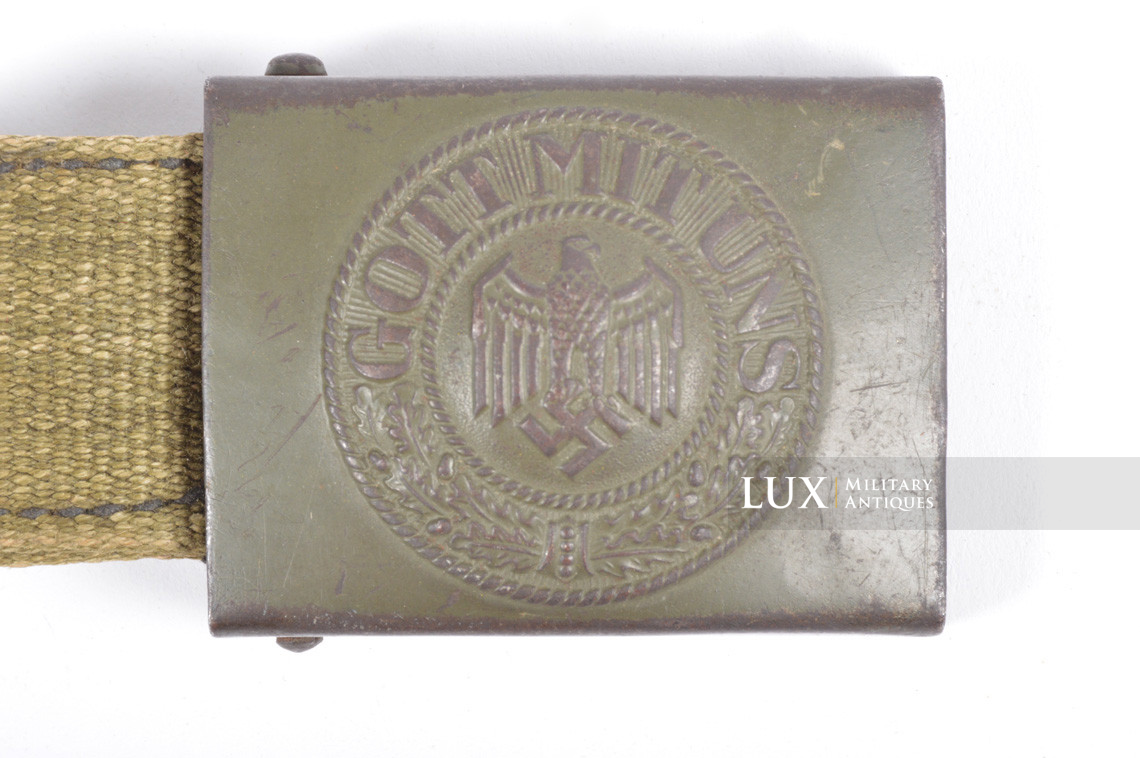 Early DAK Wehrmacht tropical EM combat belt and buckle set, « GB 1941 » - photo 8