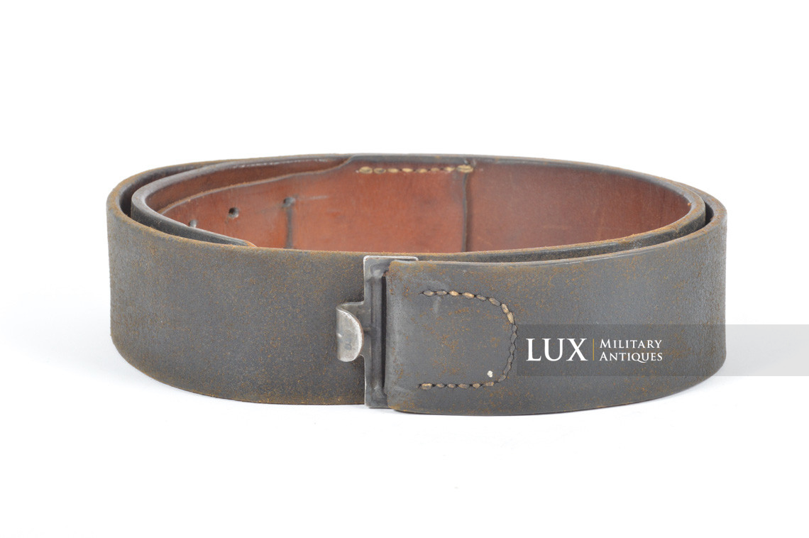 German Luftwaffe combat service leather belt, « hcy42 » - photo 4