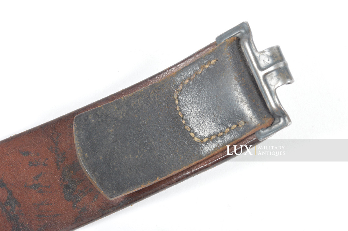German Luftwaffe combat service leather belt, « hcy42 » - photo 8