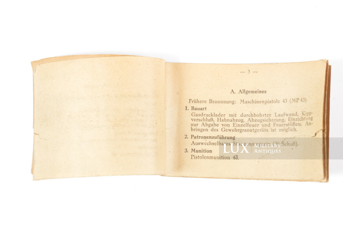 German MP44 weapons information and instructional booklet, « Sturmgewehr » - photo 8