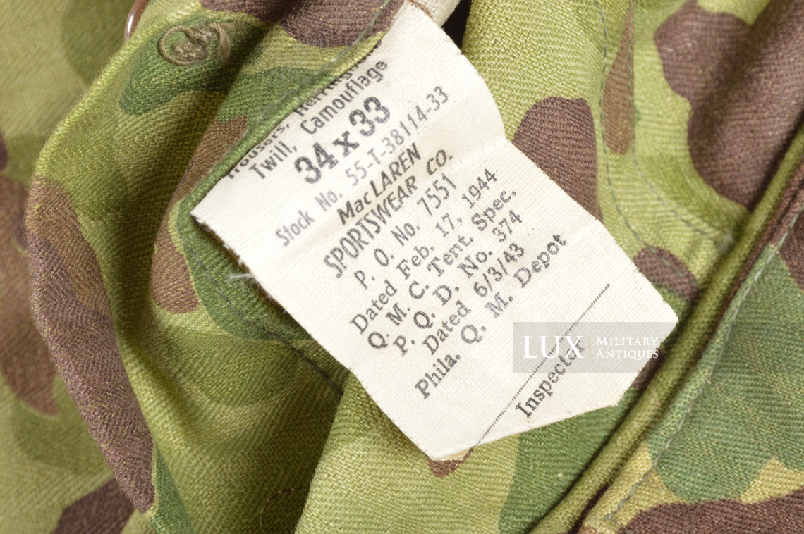 US Army issued « HBT » camouflage combat trousers, « 34x33 » - photo 15