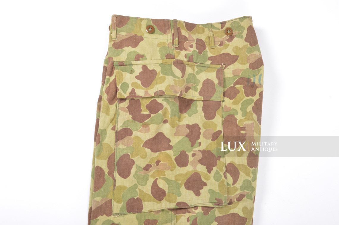 US Army issued « HBT » camouflage combat trousers, « combat worn » - photo 9
