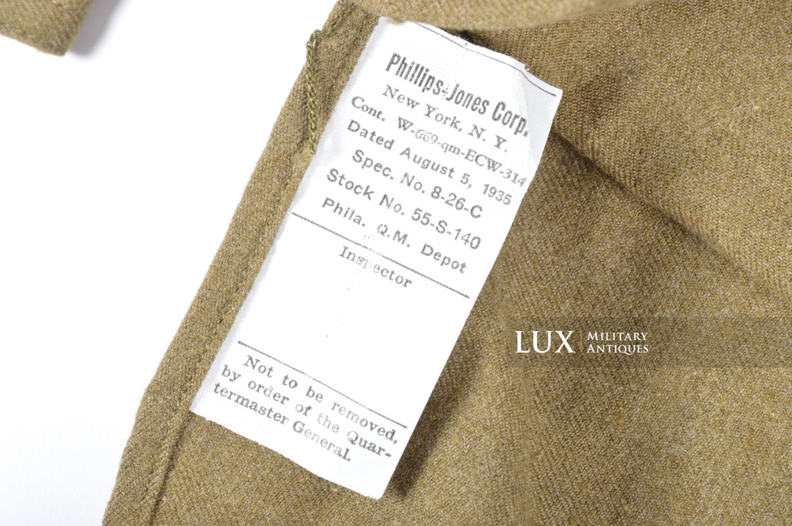 Chemise en laine moutarde US Army de combat précoce, « état neuf » - photo 14