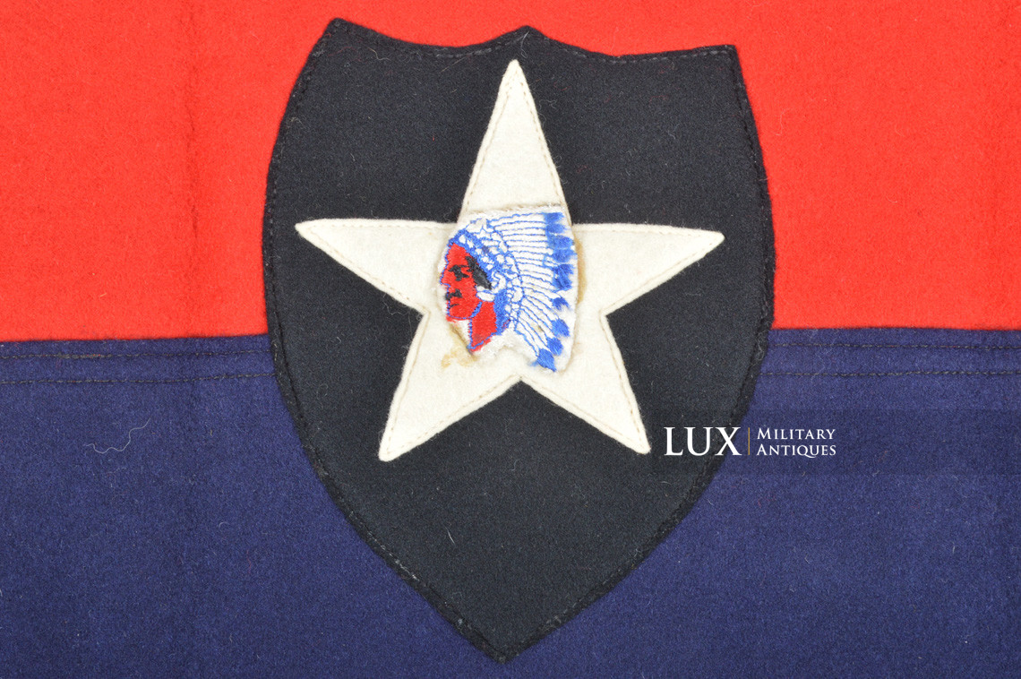 WWII US 2nd Infantry Division unit wool pennant, « Indianhead » - photo 10