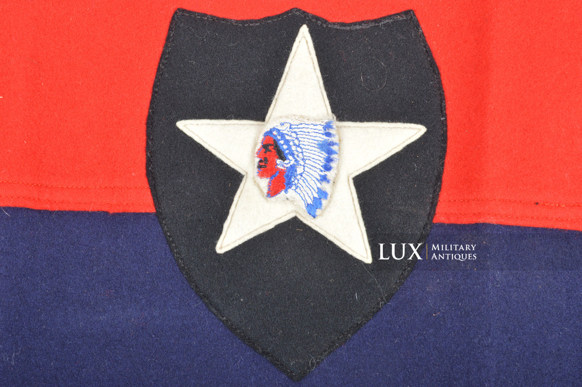 WWII US 2nd Infantry Division unit wool pennant, « Indianhead » - photo 15