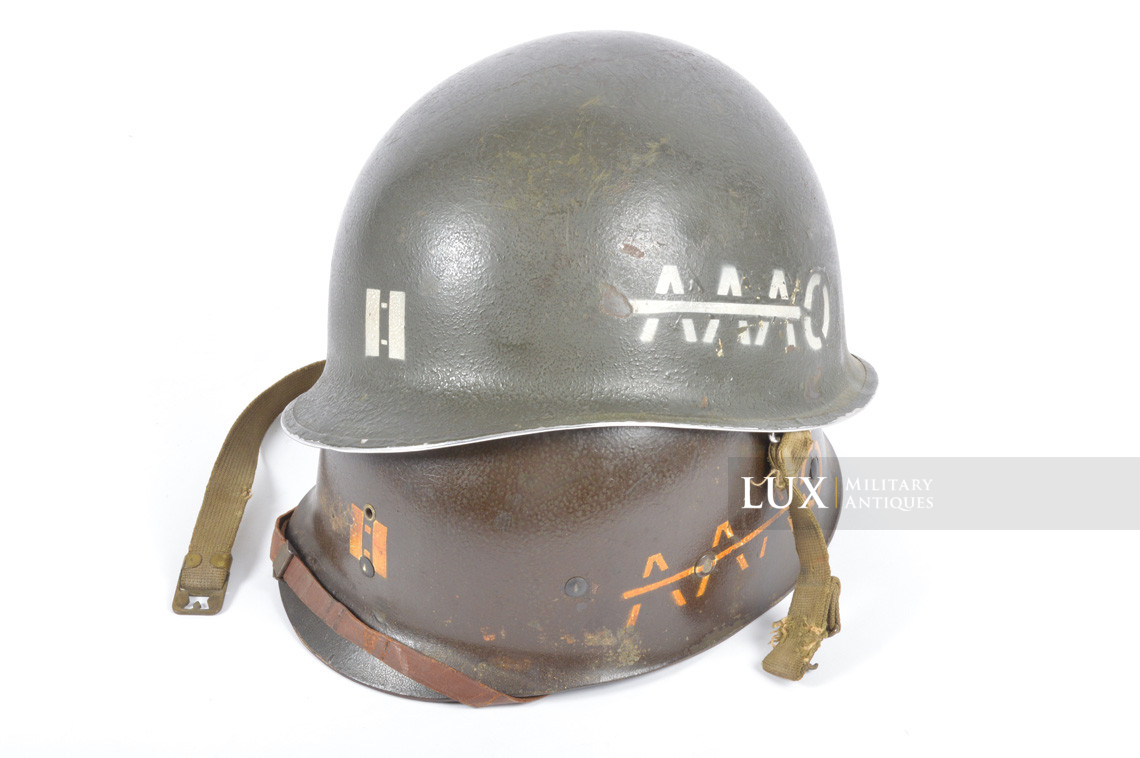 USM1 captains combat helmet set, 9th Infantry Division, 39th Infantry Regiment, « AAAO » - photo 7