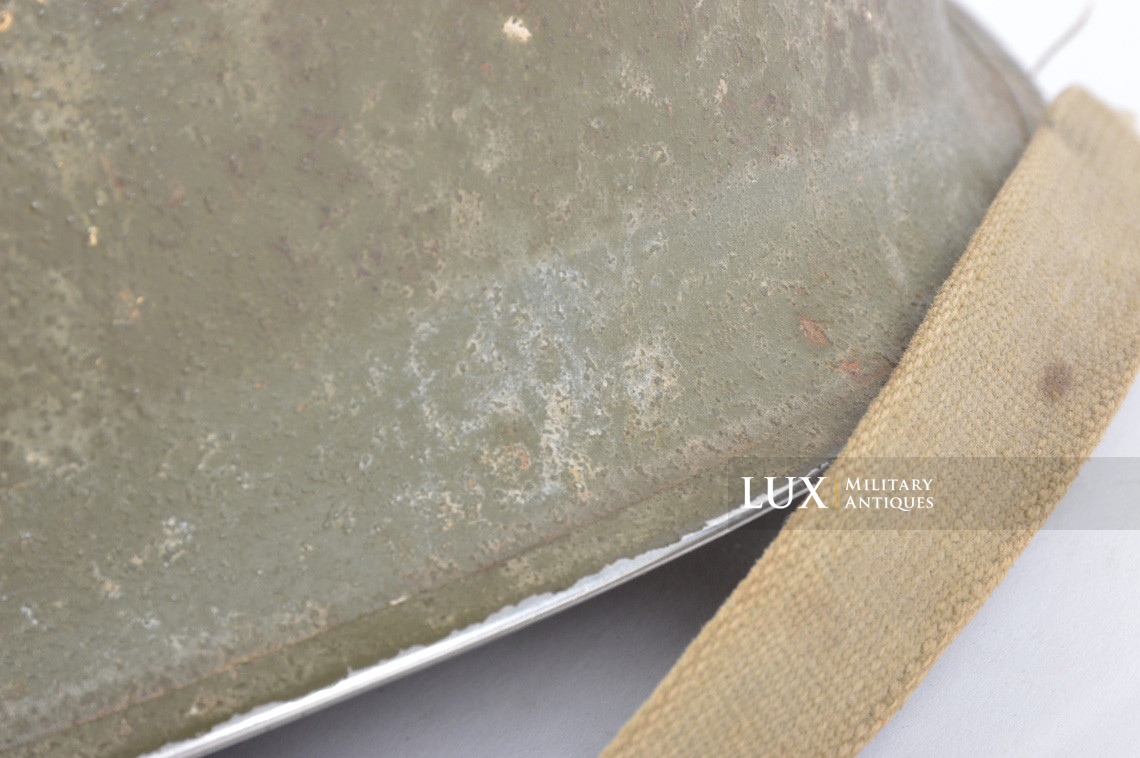 USM1 1st Lt. 2nd Infantry Division named front seam fixed bale combat helmet, « untouched / ETO » - photo 39