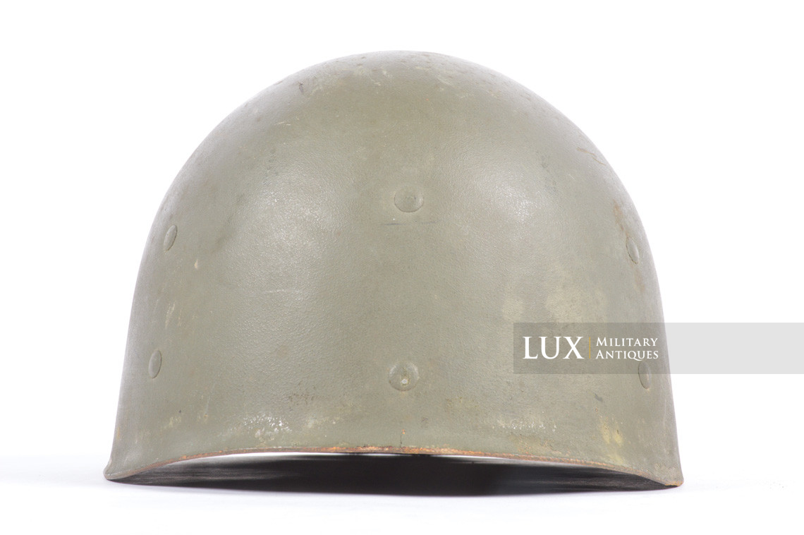 USM1 1st Lt. 2nd Infantry Division named front seam fixed bale combat helmet, « untouched / ETO » - photo 56