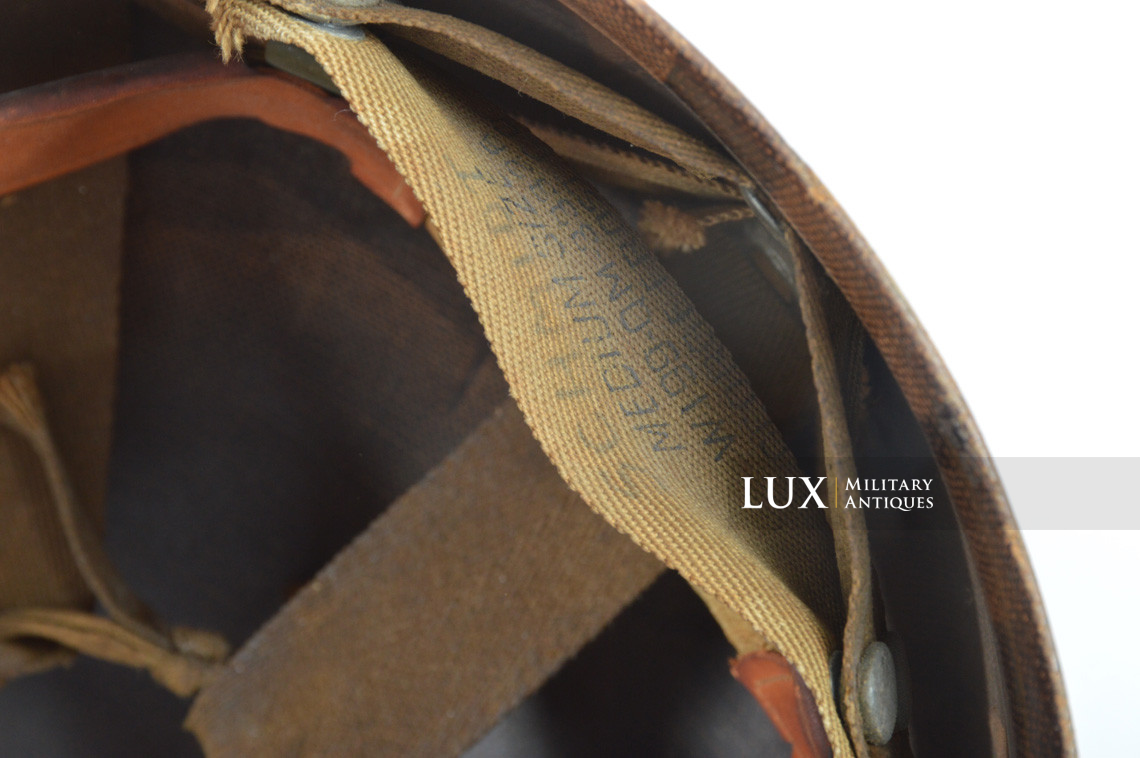 USM1 1st Lt. 2nd Infantry Division named front seam fixed bale combat helmet, « untouched / ETO » - photo 76