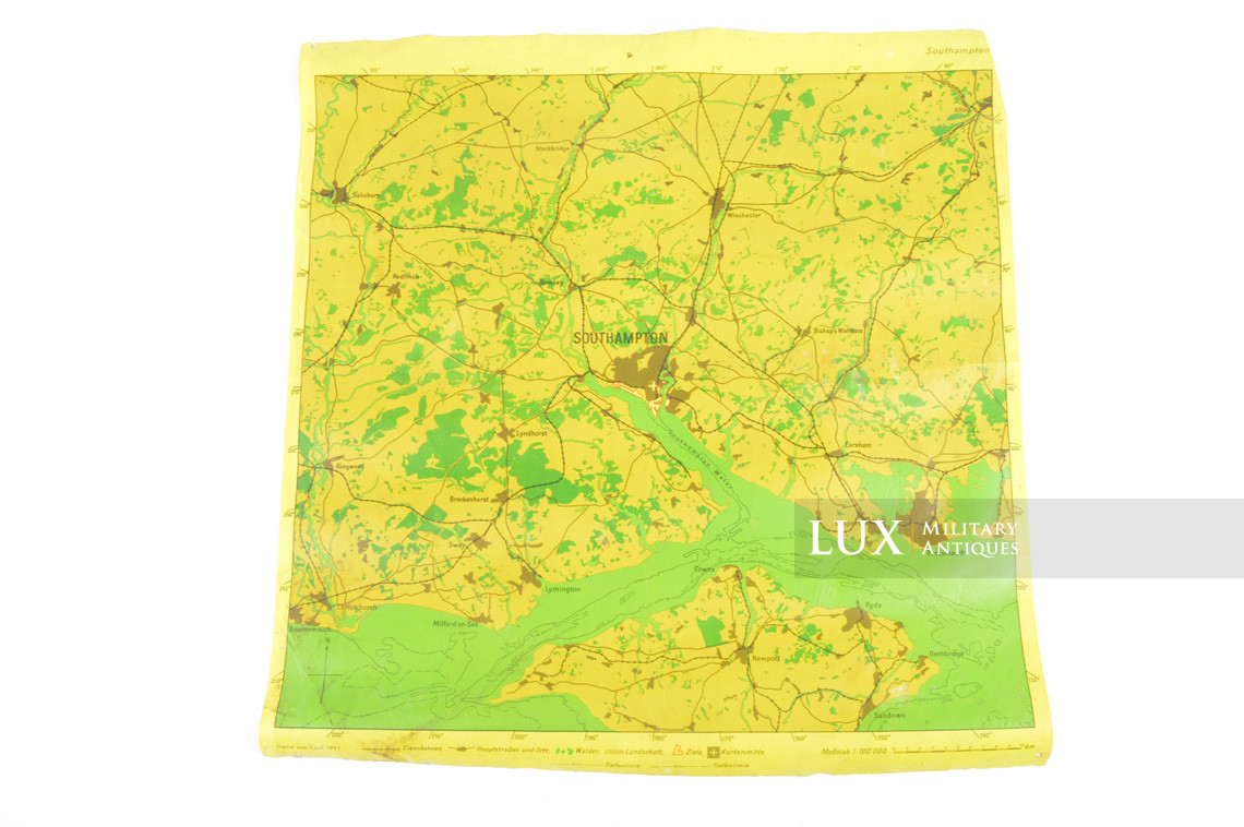 Luftwaffe night bombing map « SOUTHAMPTON / PORTSMOUTH », « Blitz / Battle of Britain » - photo 4