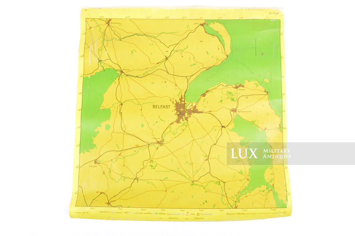 Luftwaffe night bombing map « BELFAST / LONDONDERRY », « Blitz / Battle of Britain » - photo 4