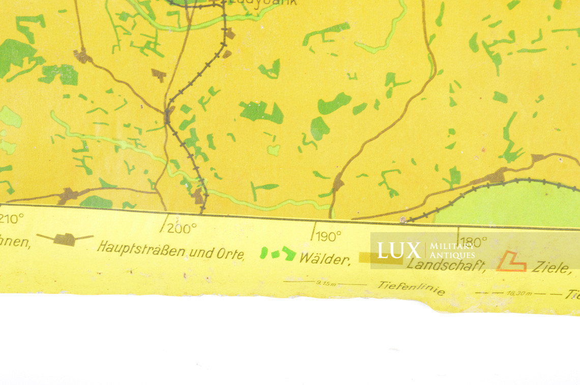 Carte en toile cirée de la Luftwaffe de bombardement de nuit de la Bataille d’Angleterre, « Edinburgh / Dundee » - photo 10