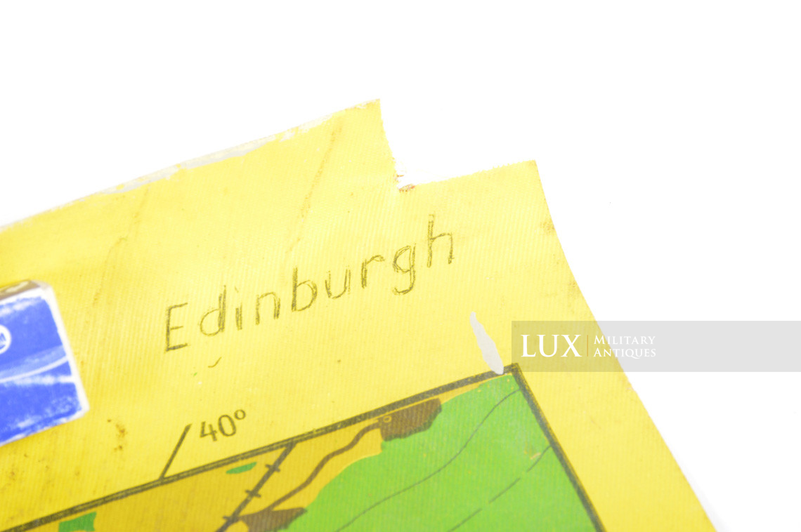 Carte en toile cirée de la Luftwaffe de bombardement de nuit de la Bataille d’Angleterre, « Edinburgh / Dundee » - photo 14