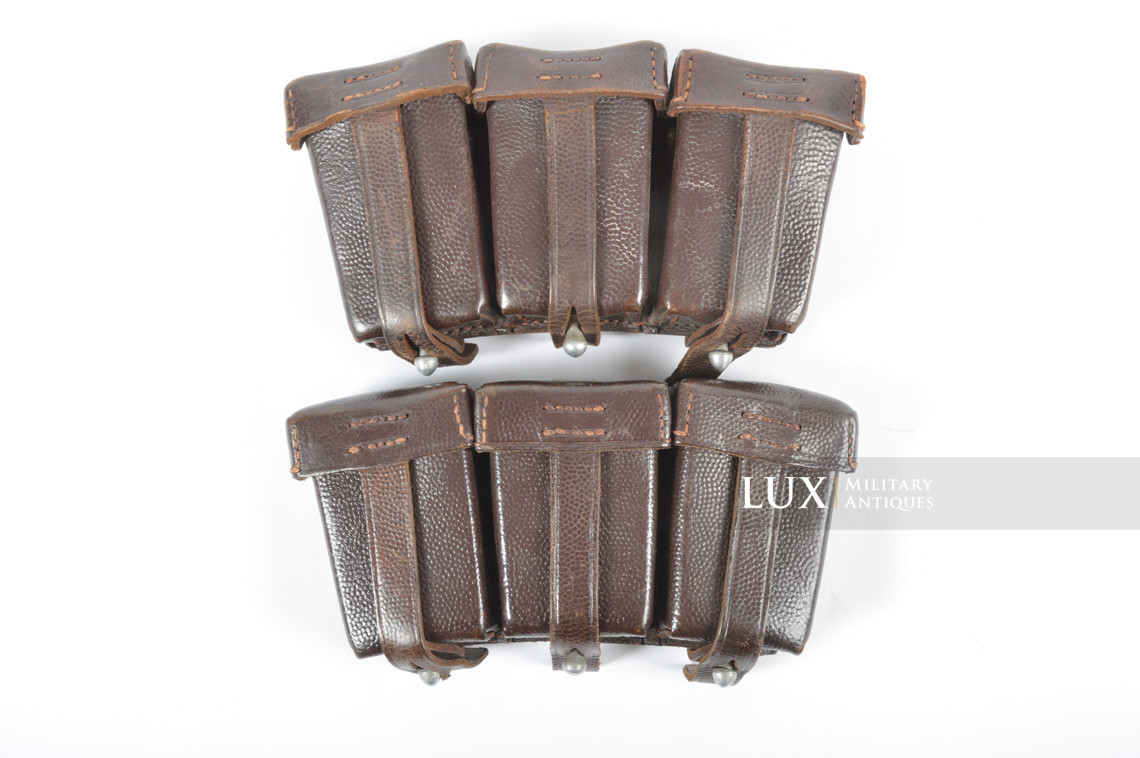 Pair of early war German Luftwaffe K98 ammunition pouches, « L.B.A.(S) 38 » - photo 4