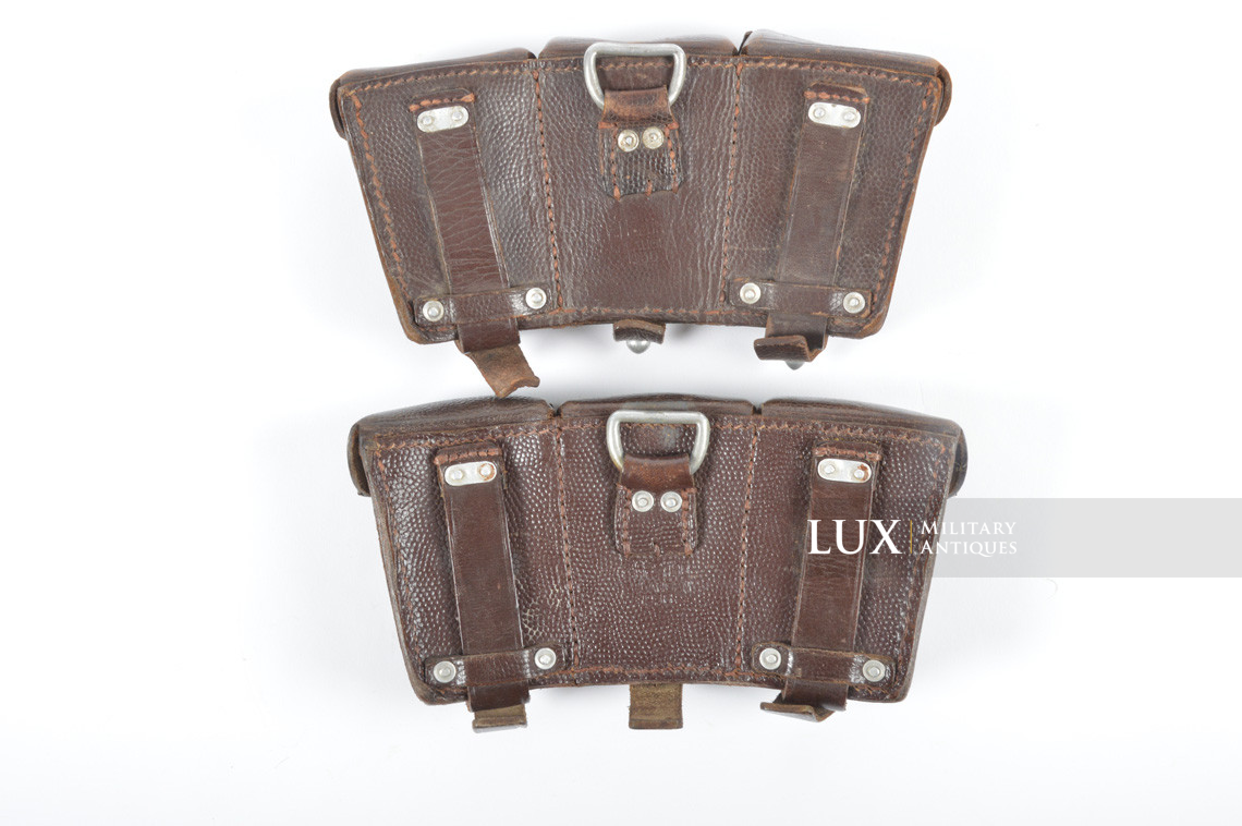 Pair of early war German Luftwaffe K98 ammunition pouches, « L.B.A.(S) 38 » - photo 7