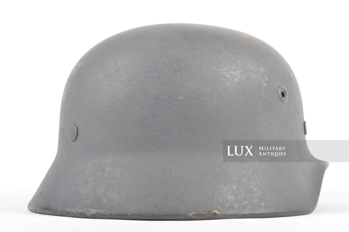 Rare casque allemand M40 Luftwaffe fin de guerre, « Q66 » - photo 11