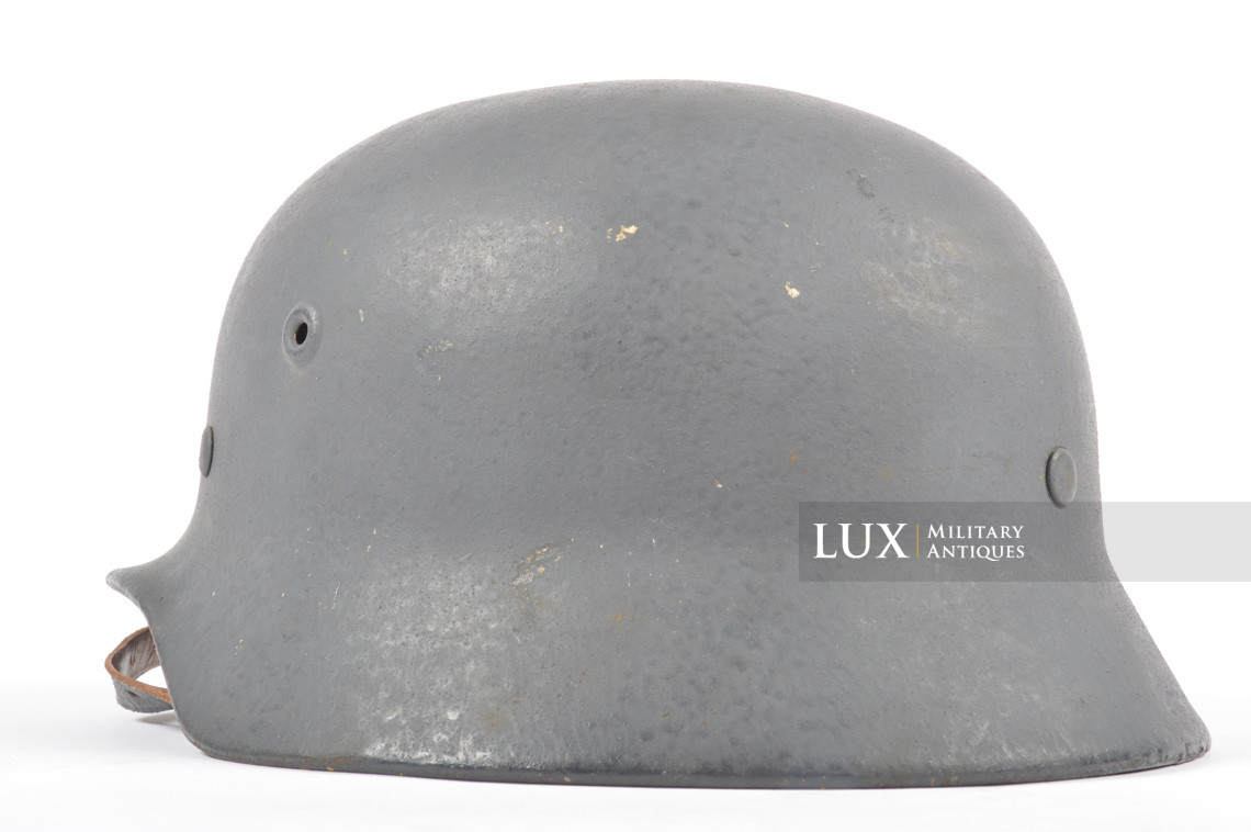 Rare casque allemand M40 Luftwaffe fin de guerre, « Q66 » - photo 13