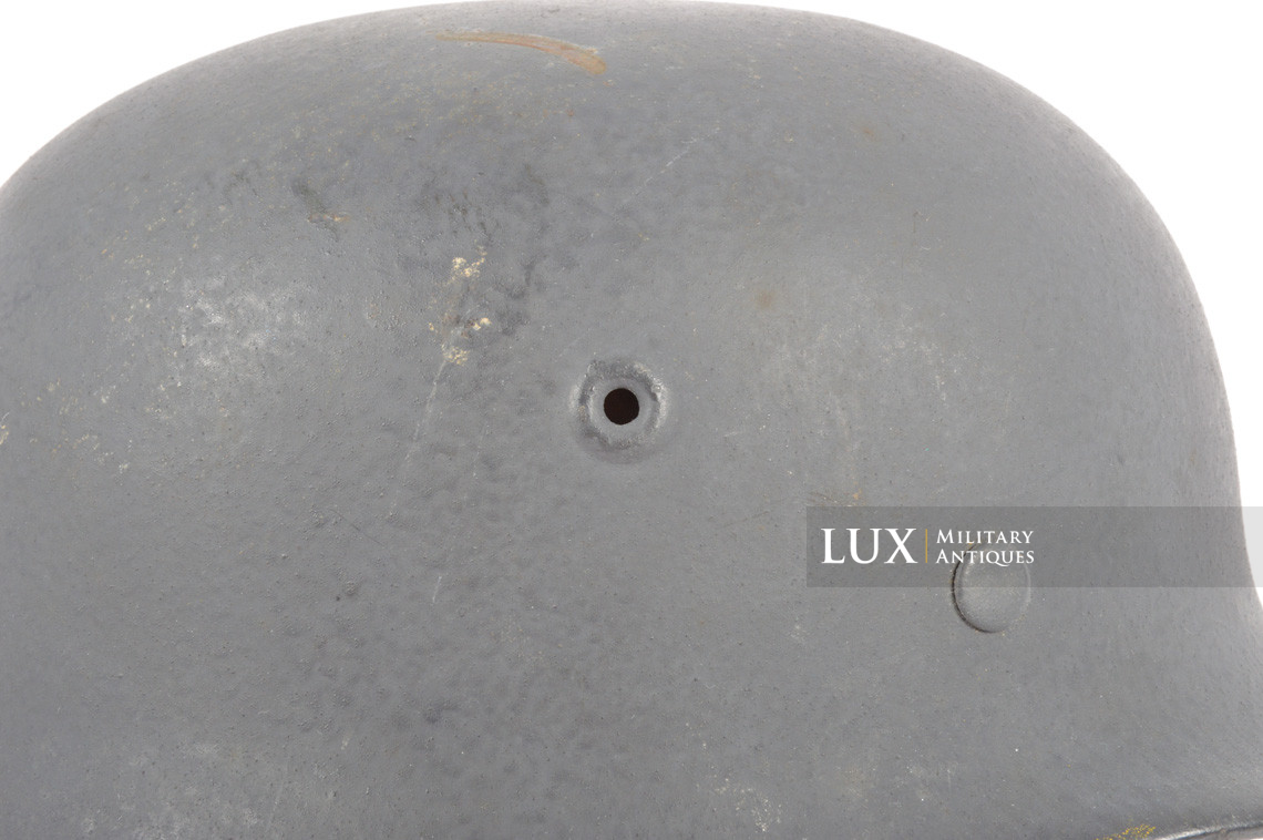 Rare casque allemand M40 Luftwaffe fin de guerre, « Q66 » - photo 19