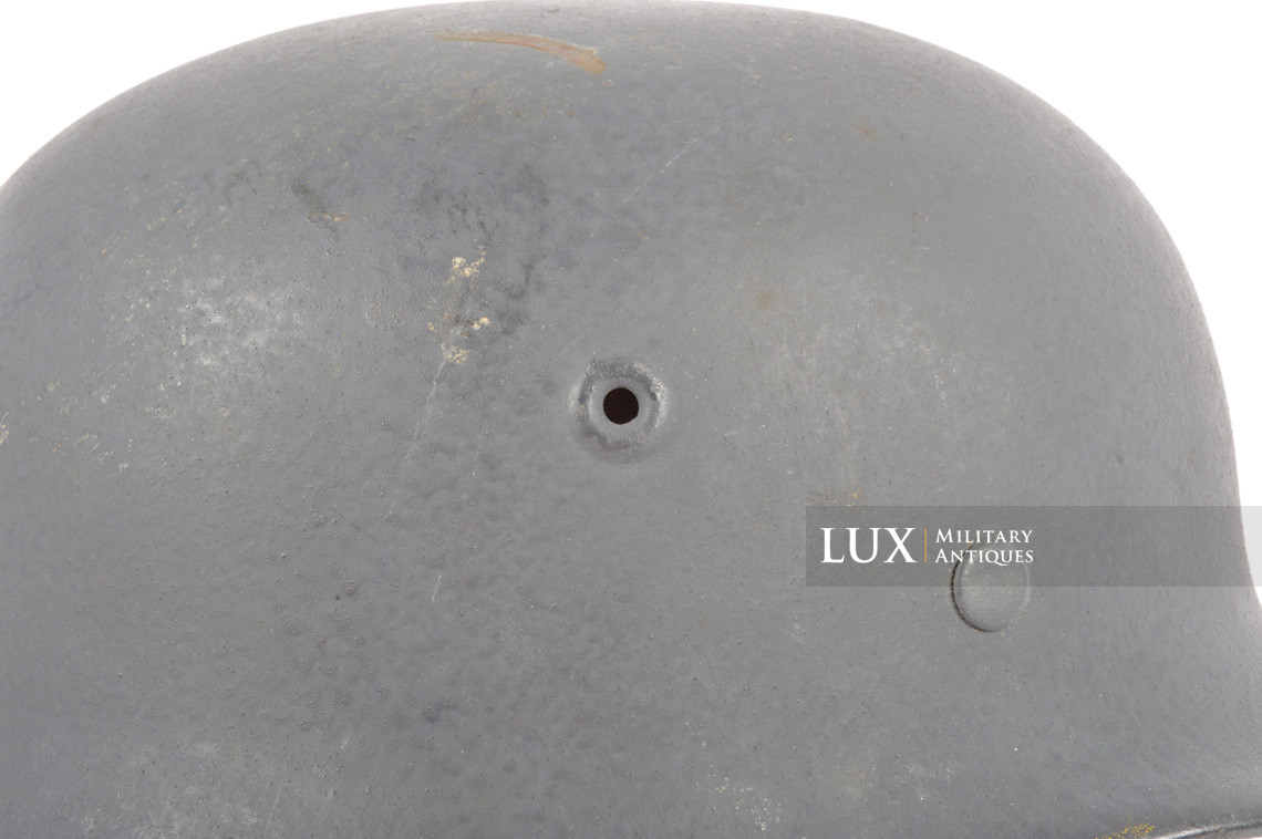 Rare casque allemand M40 Luftwaffe fin de guerre, « Q66 » - photo 19