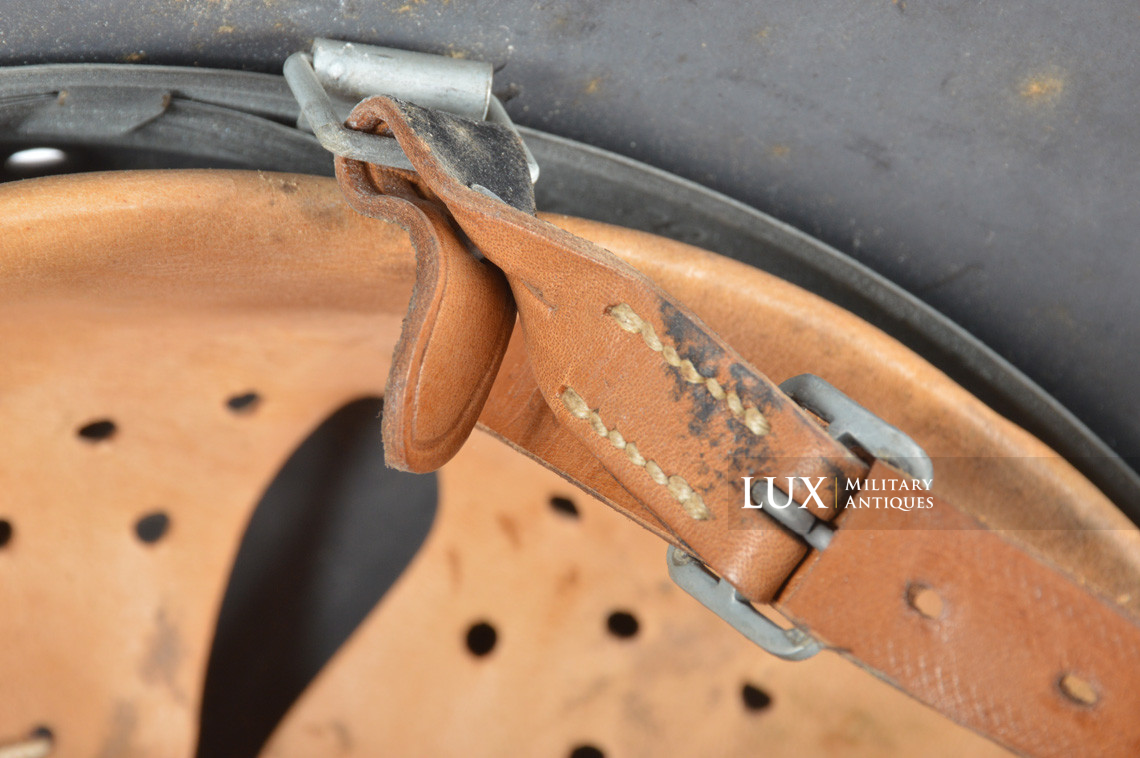 Rare casque allemand M40 Luftwaffe fin de guerre, « Q66 » - photo 30
