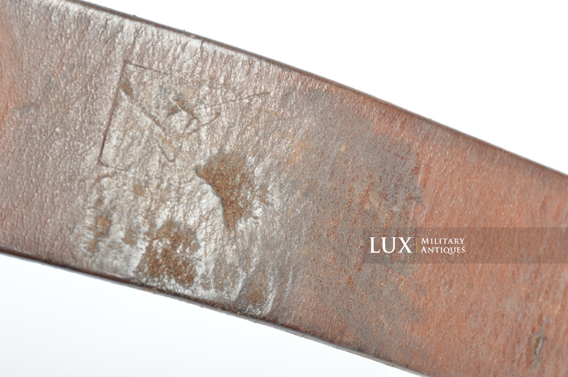Cuir de ceinturon allemand Luftwaffe précoce en cuir brun chocolat, « 1938 » - photo 10