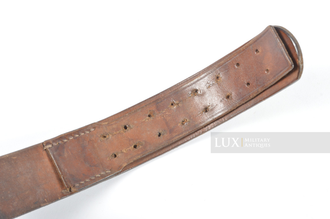 Early Luftwaffe chocolate brown combat service belt, « 1938 » - photo 13